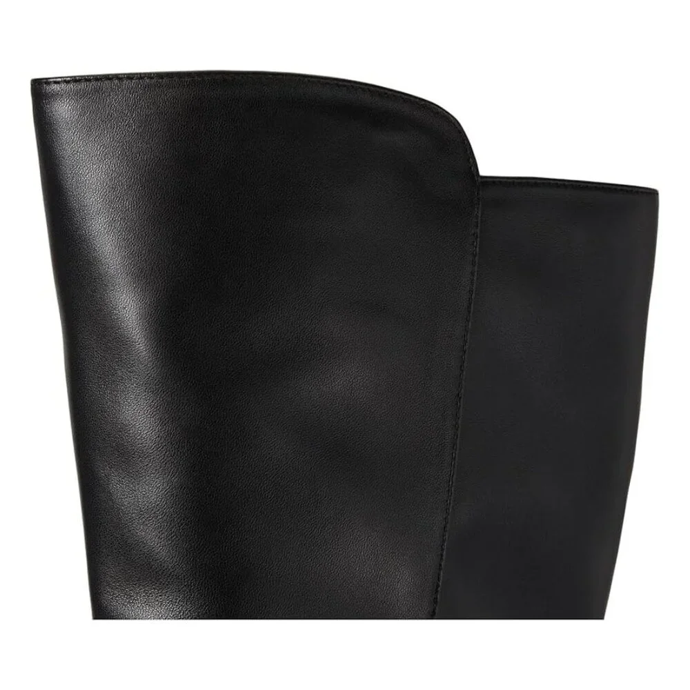 🆕SAM EDELMAN Taylin Knee High Kitten Heel Boot Wide Calf Black 8 - Picture 5 of 15